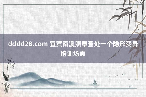 dddd28.com 宜宾南溪照章查处一个隐形变异培训场面