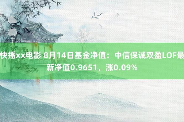 快播xx电影 8月14日基金净值：中信保诚双盈LOF最新净值0.9651，涨0.09%