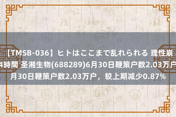 【TMSB-036】ヒトはここまで乱れられる 理性崩壊と豪快絶頂の記録4時間 圣湘生物(688289)6月30日鞭策户数2.03万户，较上期减少0.87%