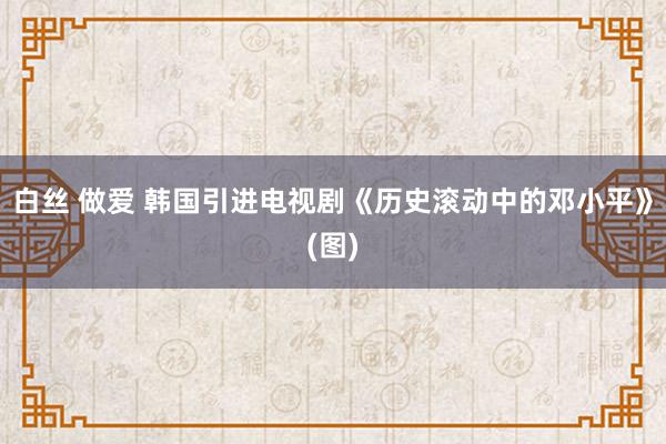 白丝 做爱 韩国引进电视剧《历史滚动中的邓小平》(图)